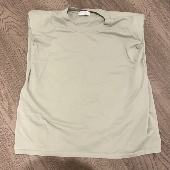 Babaton Tops - Shoulder pad tank top in green size medium babaton